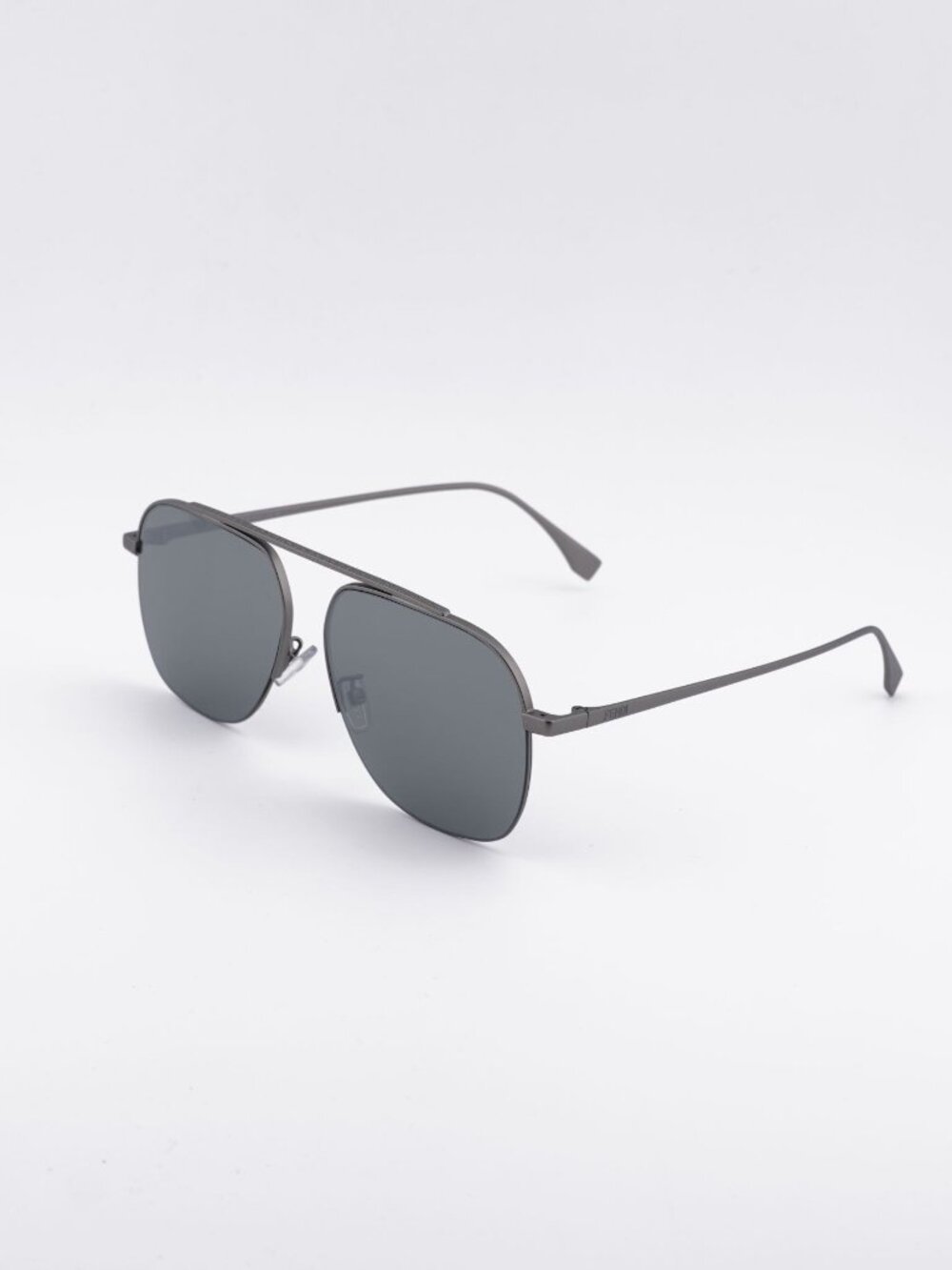Fendi FE40005U 15C Unisex Sunglasses Ruthenium Aviator Frame, Mirror Lenses